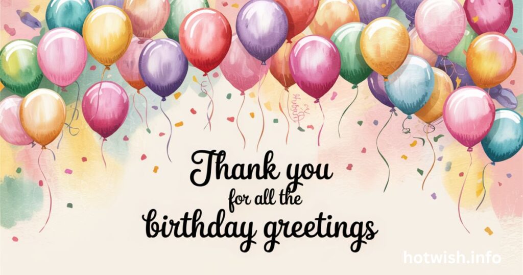 Thank You for All the Birthday Greetings
