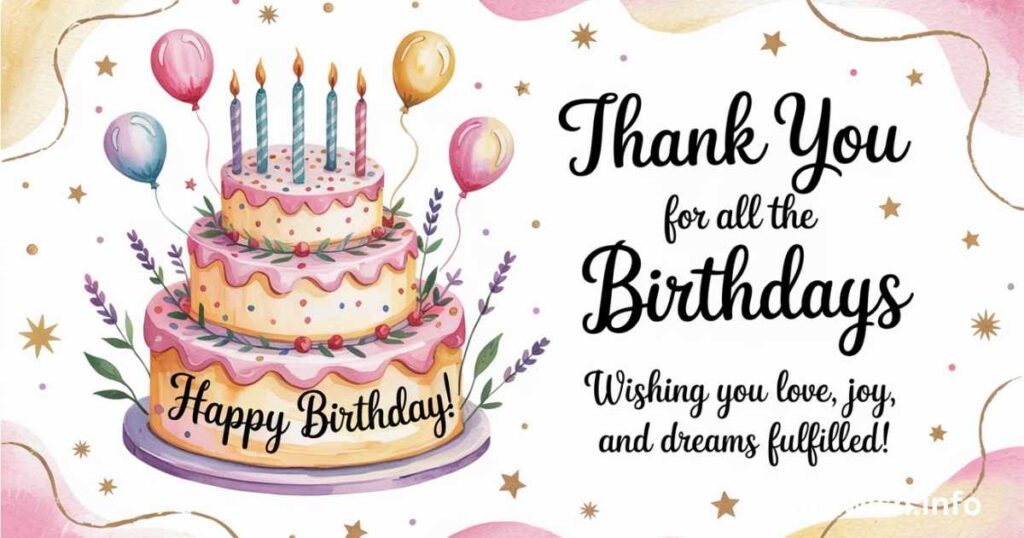 Thank you for All the Birthday Greetings