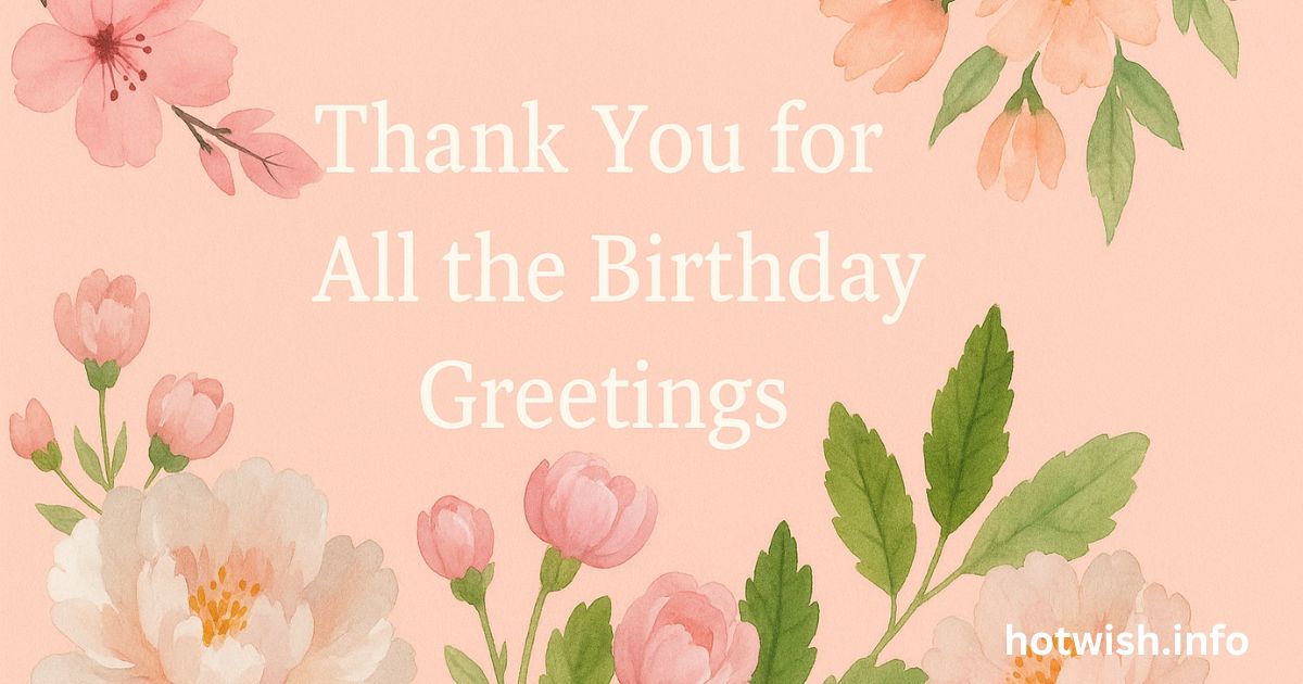 Thank You for All the Birthday Greetings