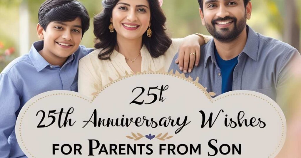 25th Anniversary Wishes for Parents from Son
