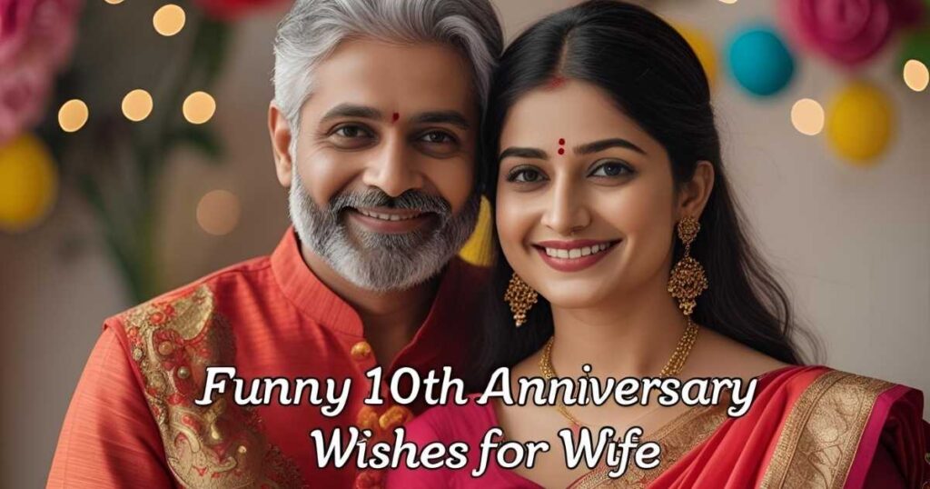 Funny 10th Anniversary Wishes for Wife