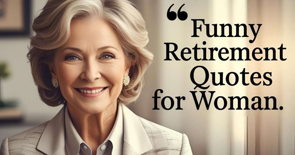Funny Retirement Quotes for Woman