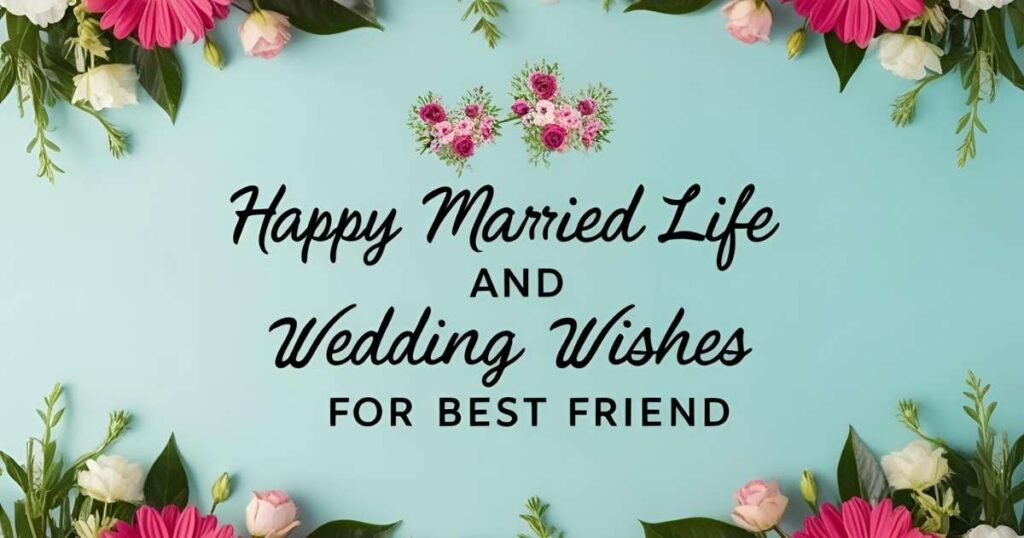 Happy Married Life and Wedding Wishes For Best Friend