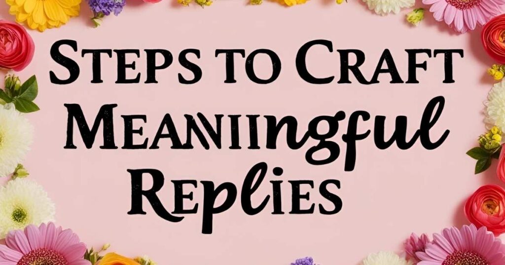 Steps to Craft Meaningful Replies