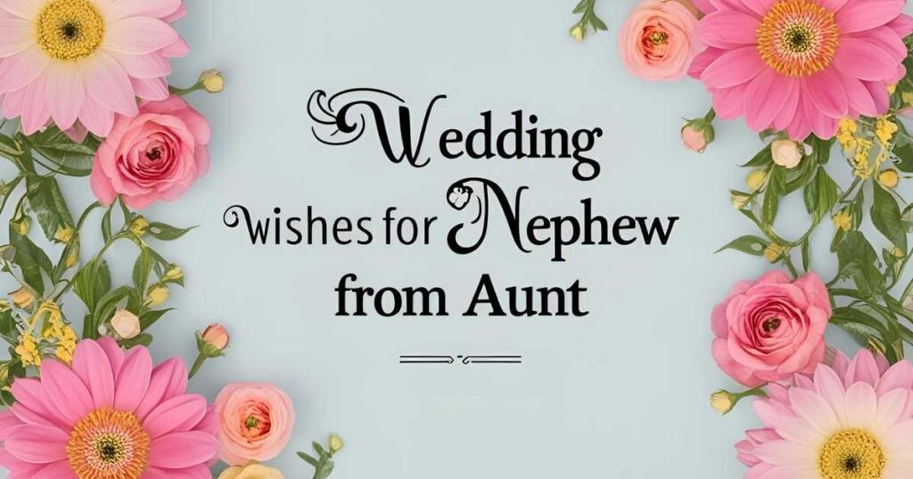 Wedding Wishes for Nephew from Aunt