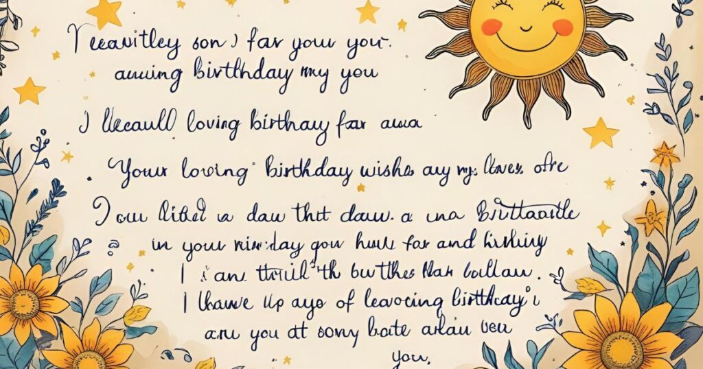 Birthday Greetings for Son Far Away